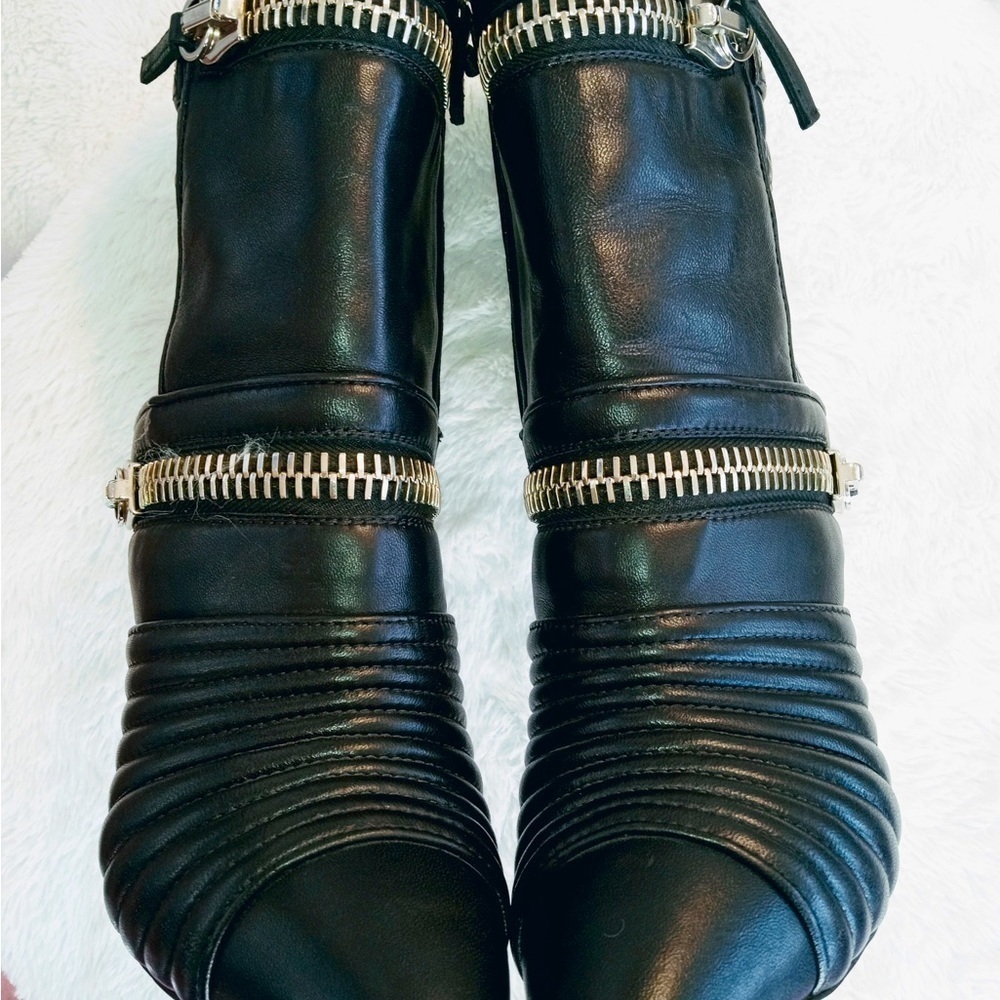 🌹Sold!🌹Giuseppe Zanotti Black Leather Stiletto Boots. Size 6 Like New !! ✨ - Picture 5 of 8